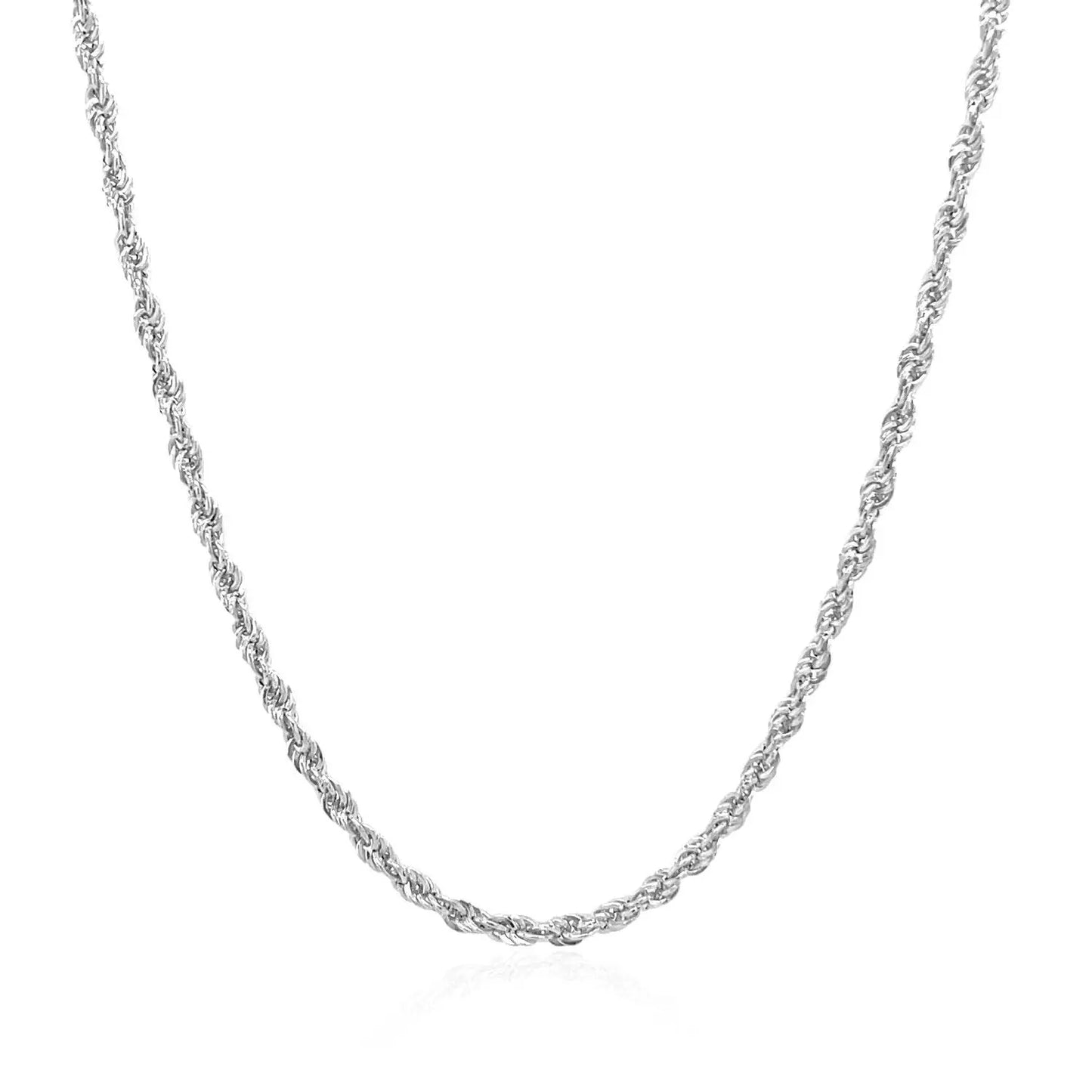 14k White Gold Light Rope Chain (2.00 mm) RCJ Chains  CELESTIA LUXE JEWELLERS