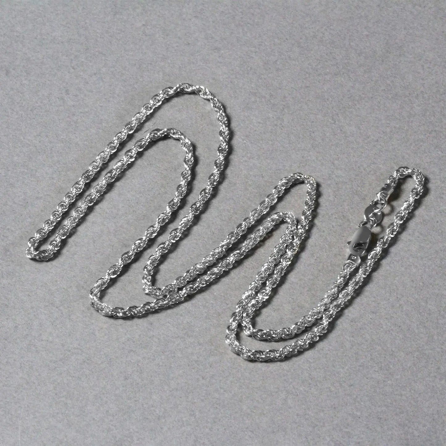 14k White Gold Light Rope Chain (2.00 mm) RCJ Chains  CELESTIA LUXE JEWELLERS