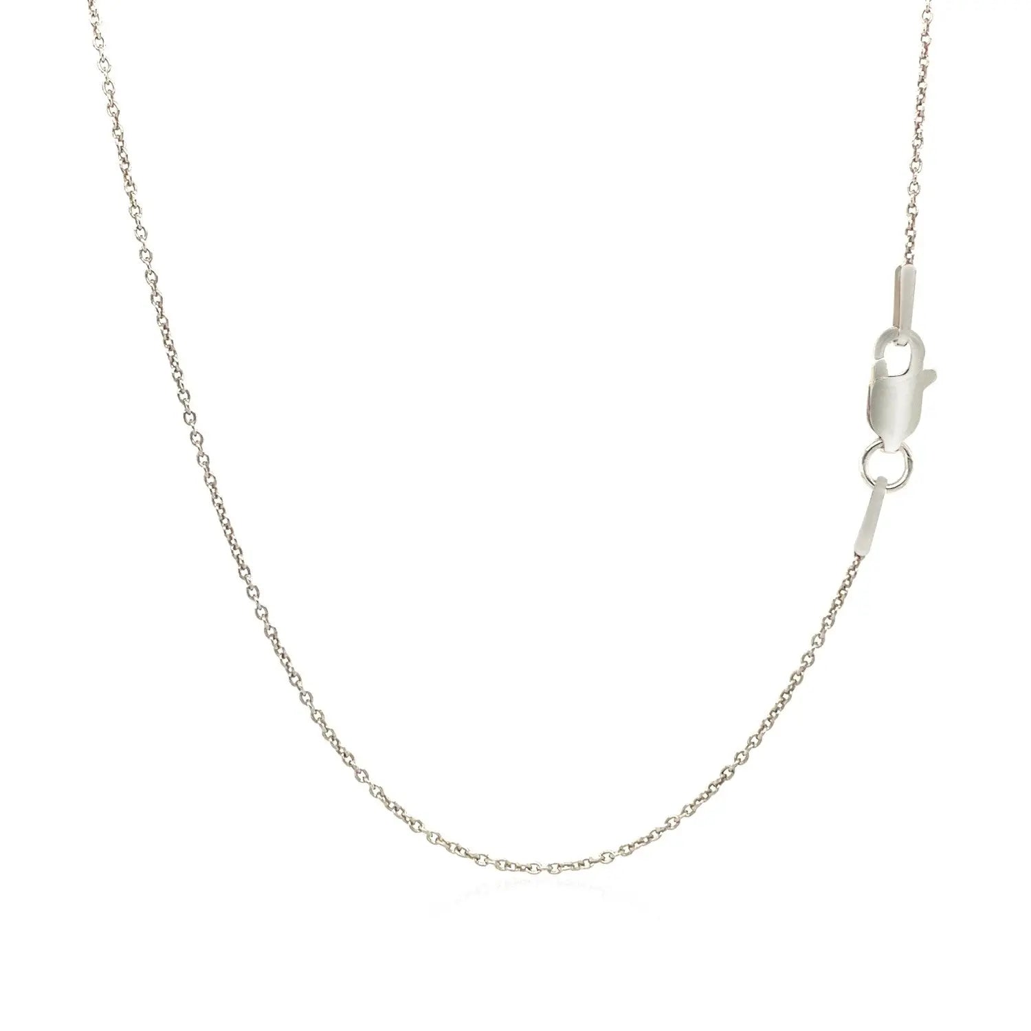 14k White Gold Round Cable Link Chain (1.10 mm) RCJ Chains  CELESTIA LUXE JEWELLERS