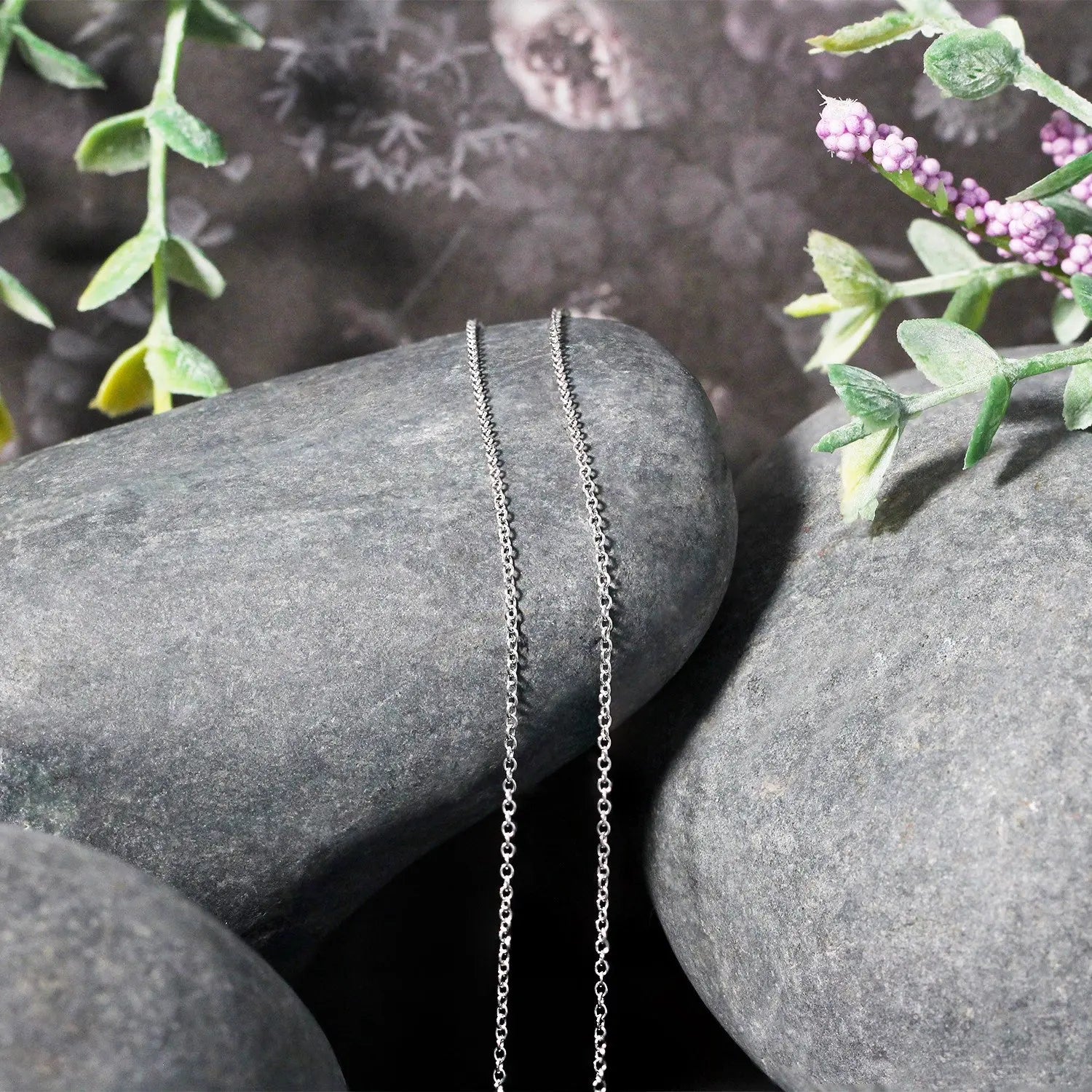 14k White Gold Round Cable Link Chain (1.10 mm) RCJ Chains  CELESTIA LUXE JEWELLERS