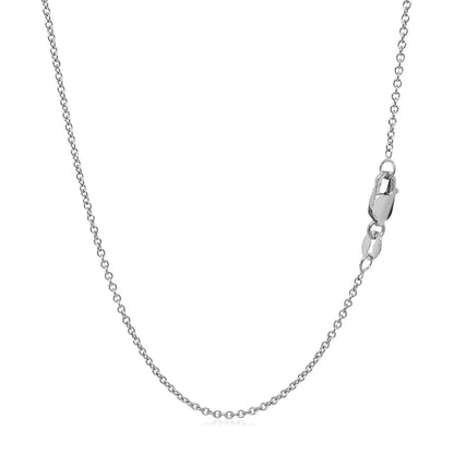 14k White Gold Round Cable Link Chain (1.30 mm) RCJ Chains  CELESTIA LUXE JEWELLERS