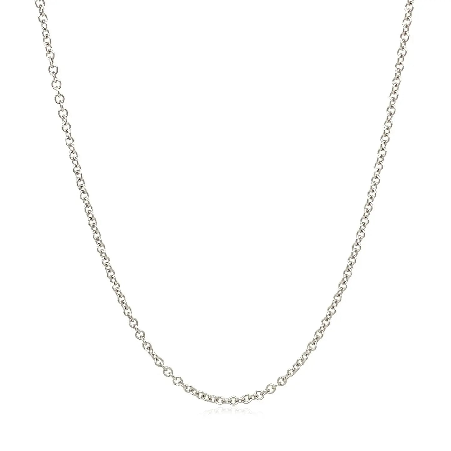 14k White Gold Round Cable Link Chain (1.50 mm) RCJ Chains  CELESTIA LUXE JEWELLERS