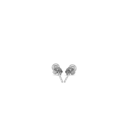 14k White Gold Round Stud Earrings (4mm) RCJ Earrings  CELESTIA LUXE JEWELLERS