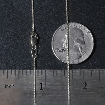 14k White Gold Round Wheat Chain (0.80 mm) RCJ Chains  CELESTIA LUXE JEWELLERS