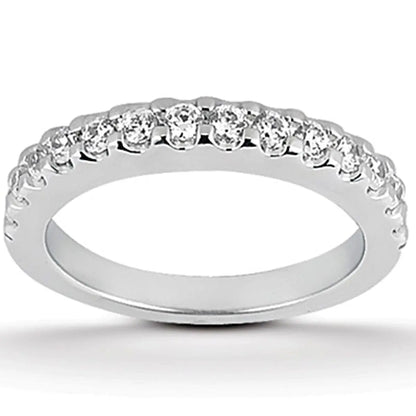 14k White Gold Shared Prong Diamond Wedding Ring Band RCJ Rings  CELESTIA LUXE JEWELLERS