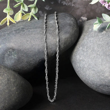 14k White Gold Singapore Chain (1.80 mm) RCJ Chains  CELESTIA LUXE JEWELLERS
