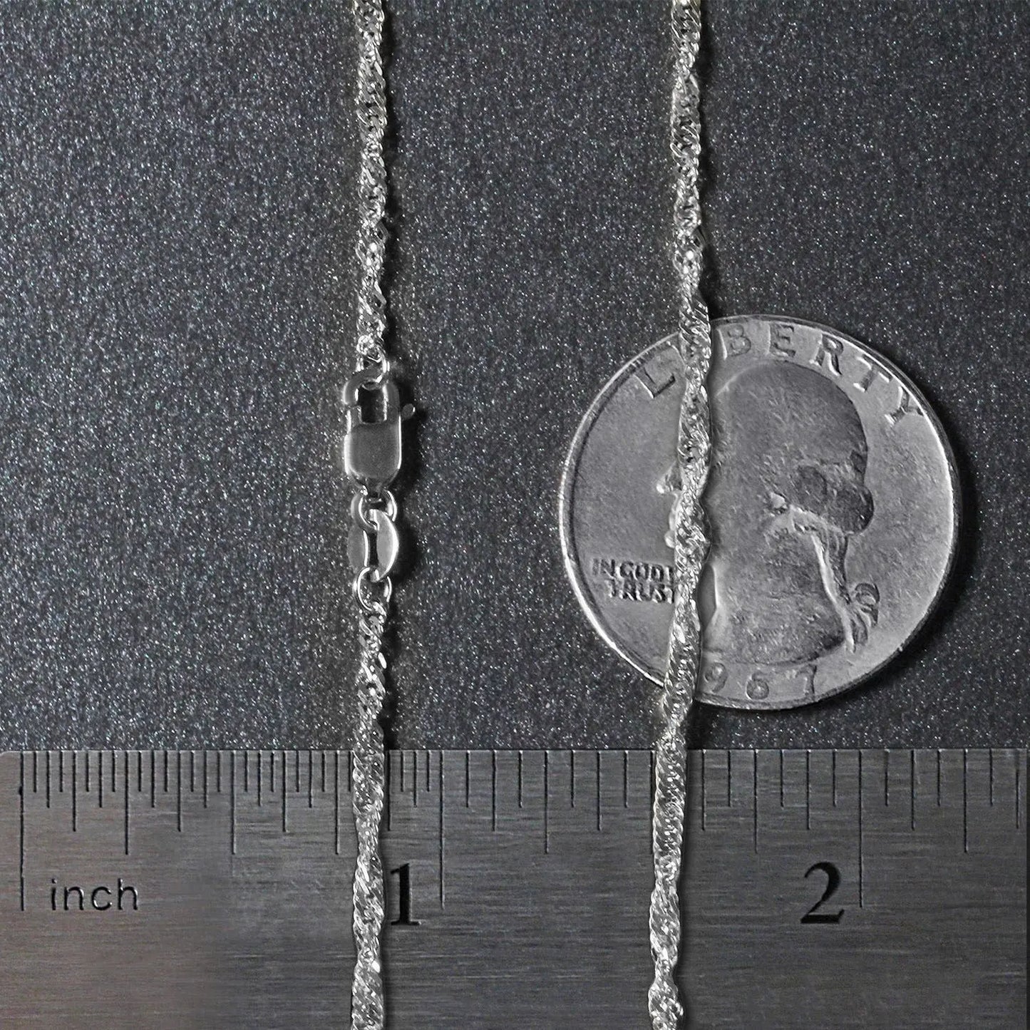 14k White Gold Singapore Chain (1.80 mm) RCJ Chains  CELESTIA LUXE JEWELLERS