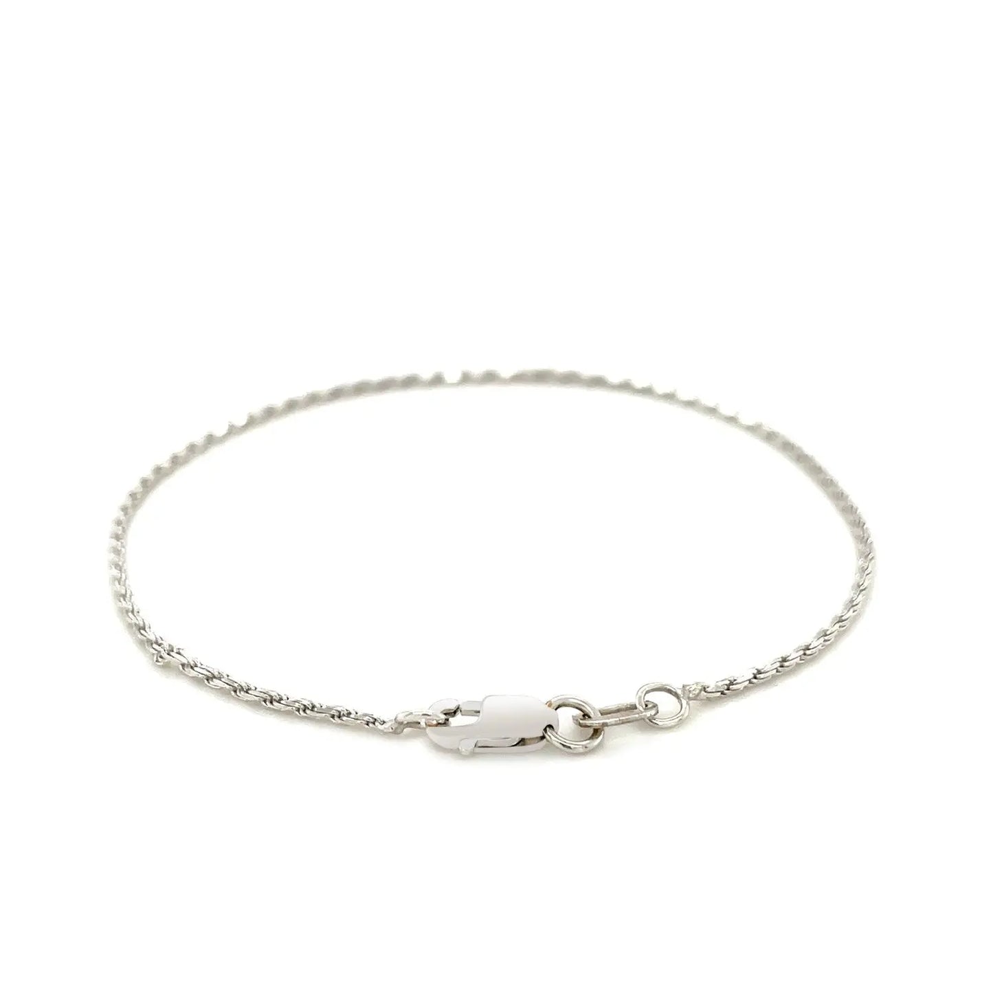 14k White Gold Solid Diamond Cut Rope Bracelet (1.80 mm) RCJ Bracelets  CELESTIA LUXE JEWELLERS