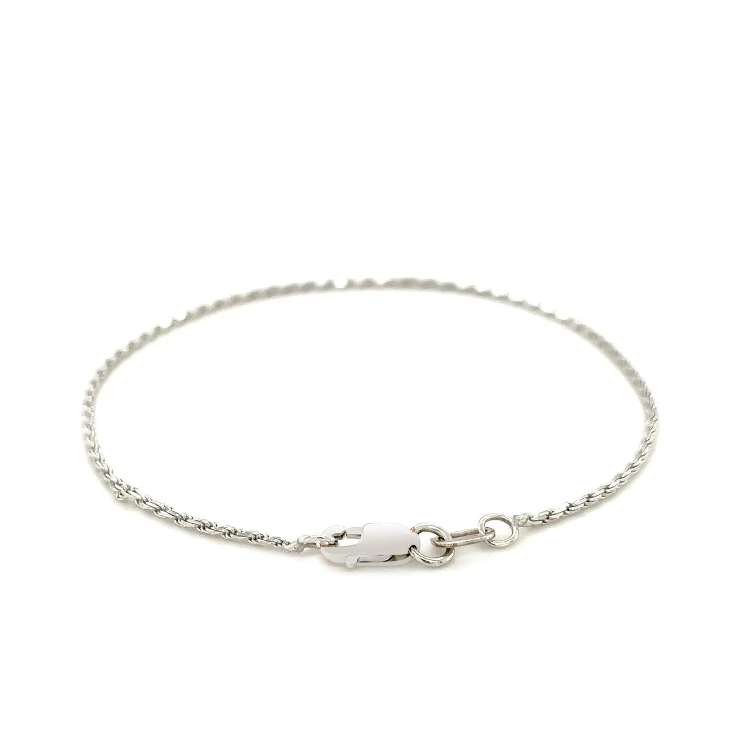14k White Gold Solid Diamond Cut Rope Bracelet (1.80 mm) RCJ Bracelets  CELESTIA LUXE JEWELLERS