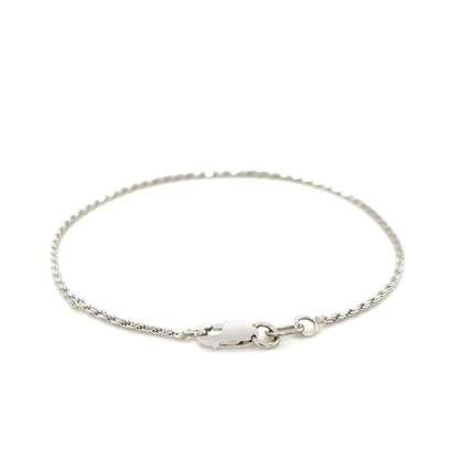14k White Gold Solid Diamond Cut Rope Bracelet (1.80 mm) RCJ Bracelets  CELESTIA LUXE JEWELLERS