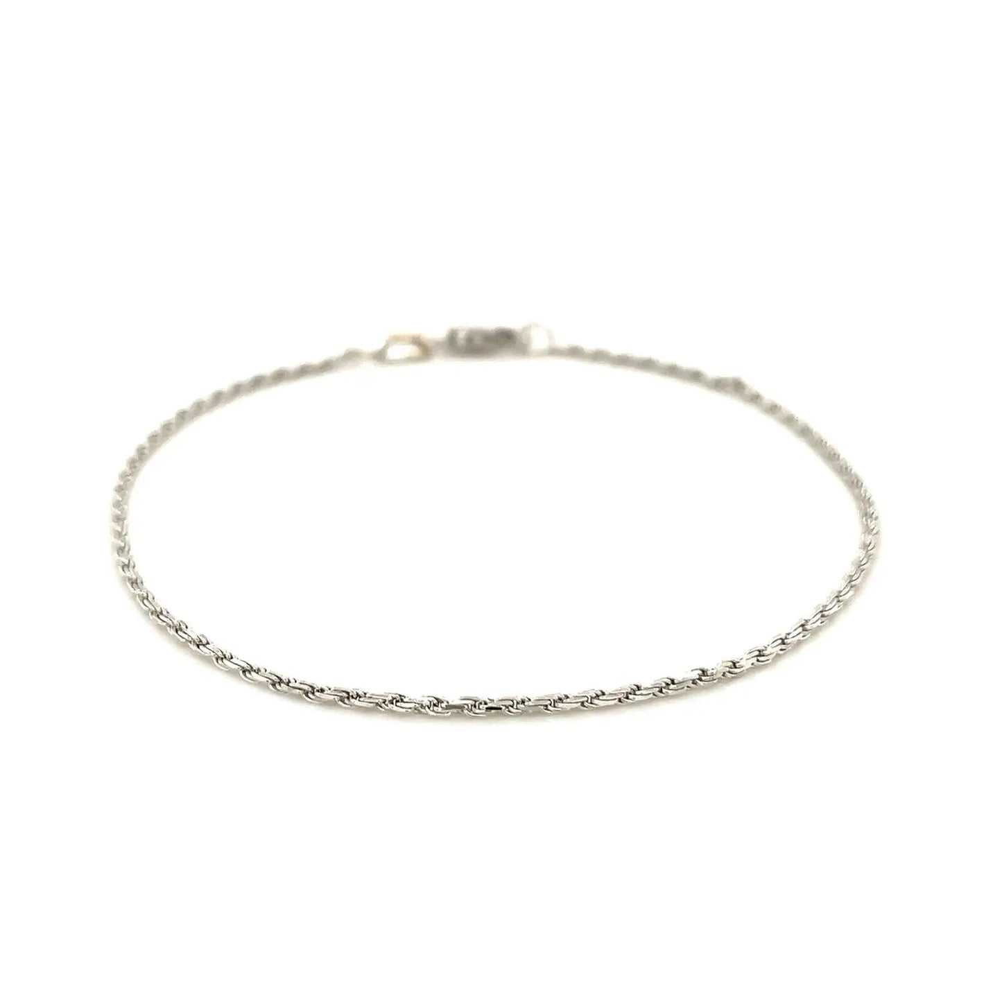 14k White Gold Solid Diamond Cut Rope Bracelet (1.80 mm) RCJ Bracelets  CELESTIA LUXE JEWELLERS