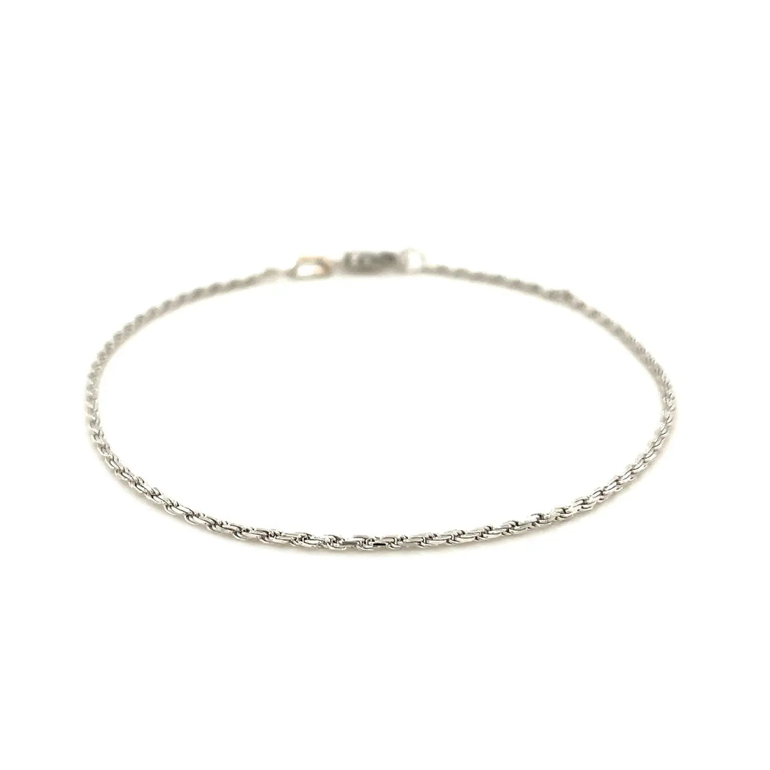 14k White Gold Solid Diamond Cut Rope Bracelet (1.80 mm) RCJ Bracelets  CELESTIA LUXE JEWELLERS