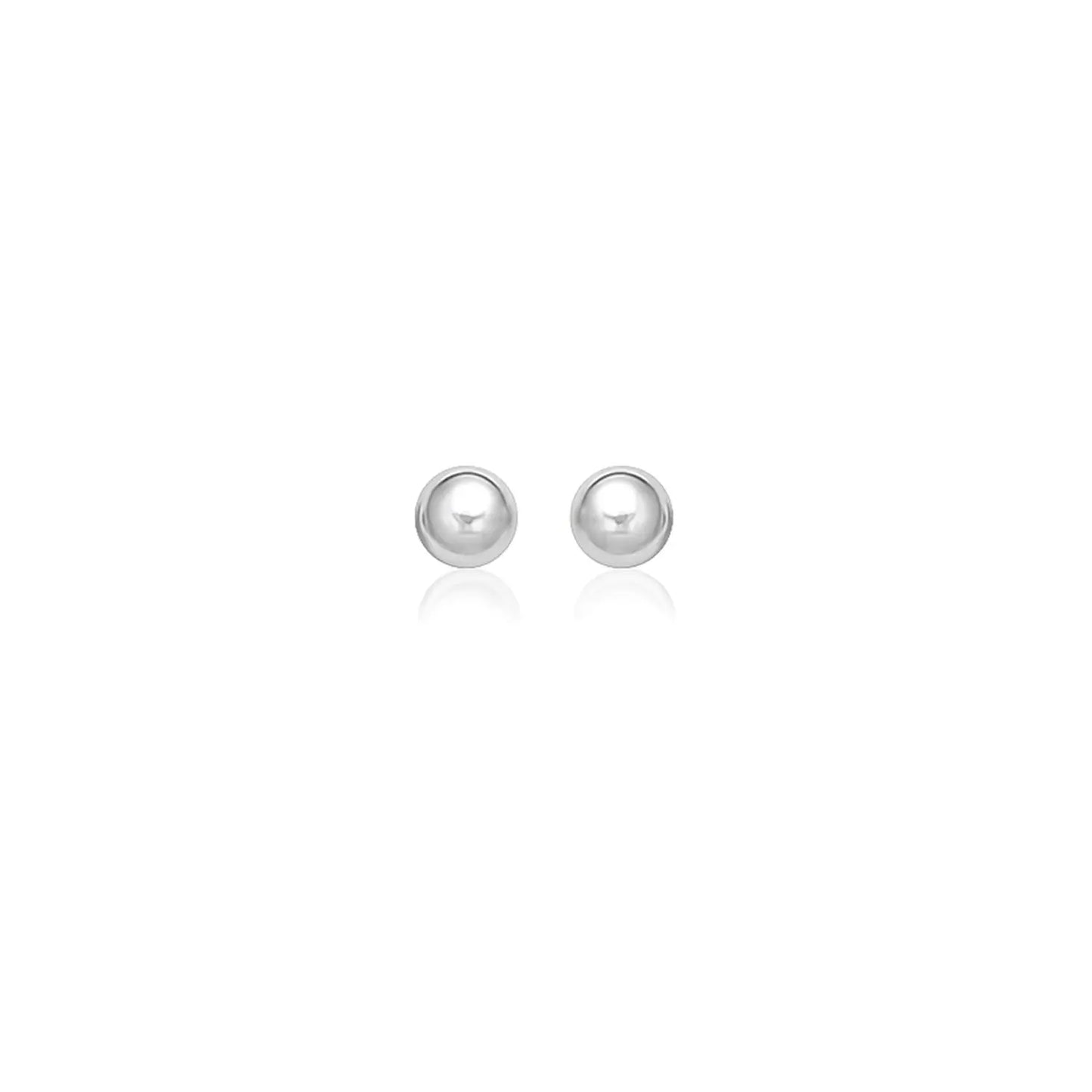 14k White Gold Spherical Stud Earrings (7.0 mm) RCJ Earrings  CELESTIA LUXE JEWELLERS