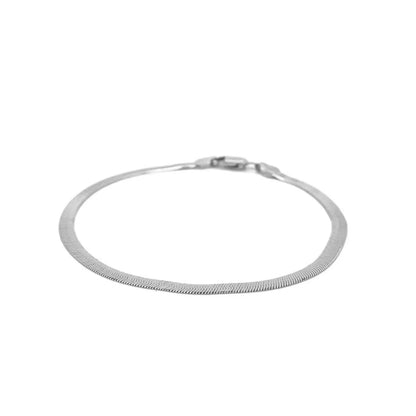 14k White Gold Super Flex Herringbone Bracelet (2.80 mm) RCJ Bracelets  CELESTIA LUXE JEWELLERS