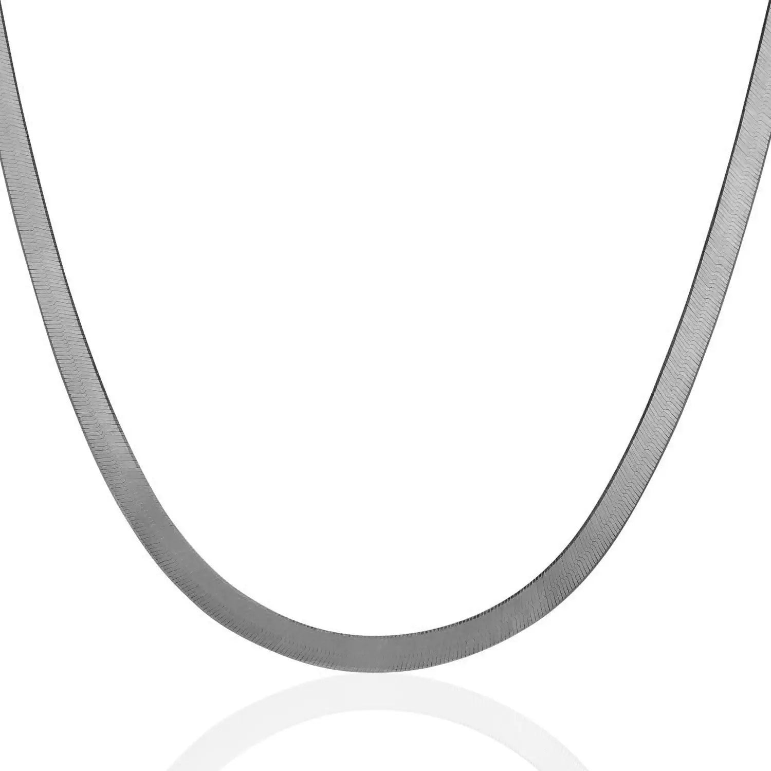 14k White Gold Super Flex Herringbone Chain (4.60 mm) RCJ Chains  CELESTIA LUXE JEWELLERS