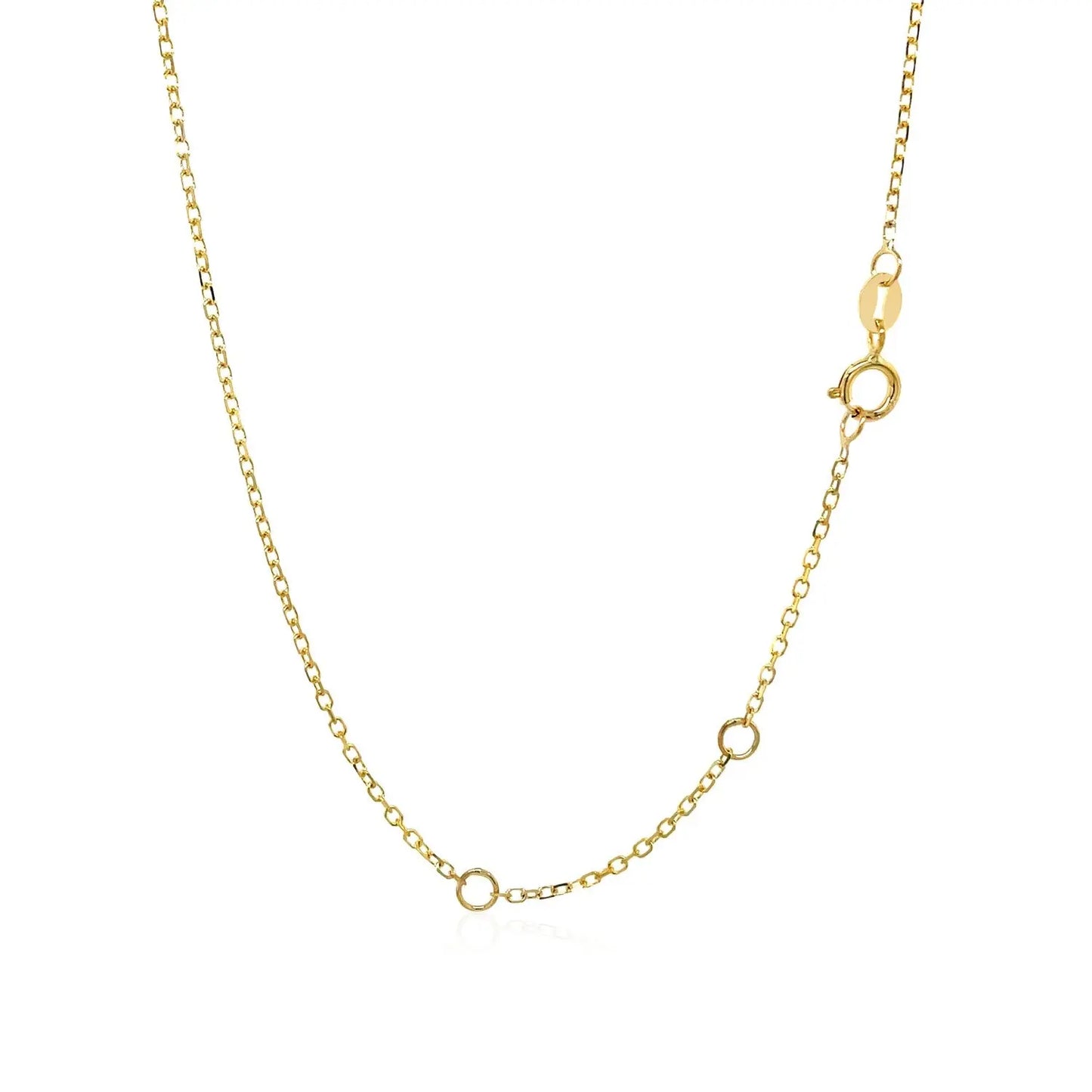 14k Yellow Gold 17 inch Necklace with Round Onyx RCJ Necklaces  CELESTIA LUXE JEWELLERS