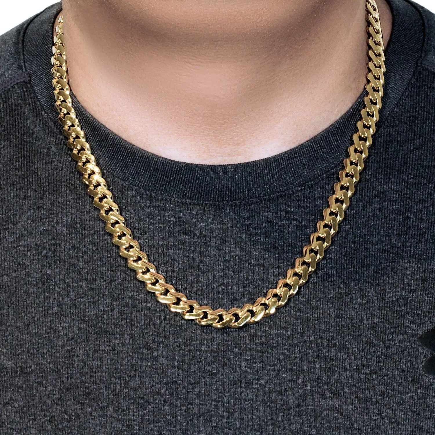 14k Yellow Gold 22 inch Polished Curb Chain Necklace RCJ Necklaces  CELESTIA LUXE JEWELLERS
