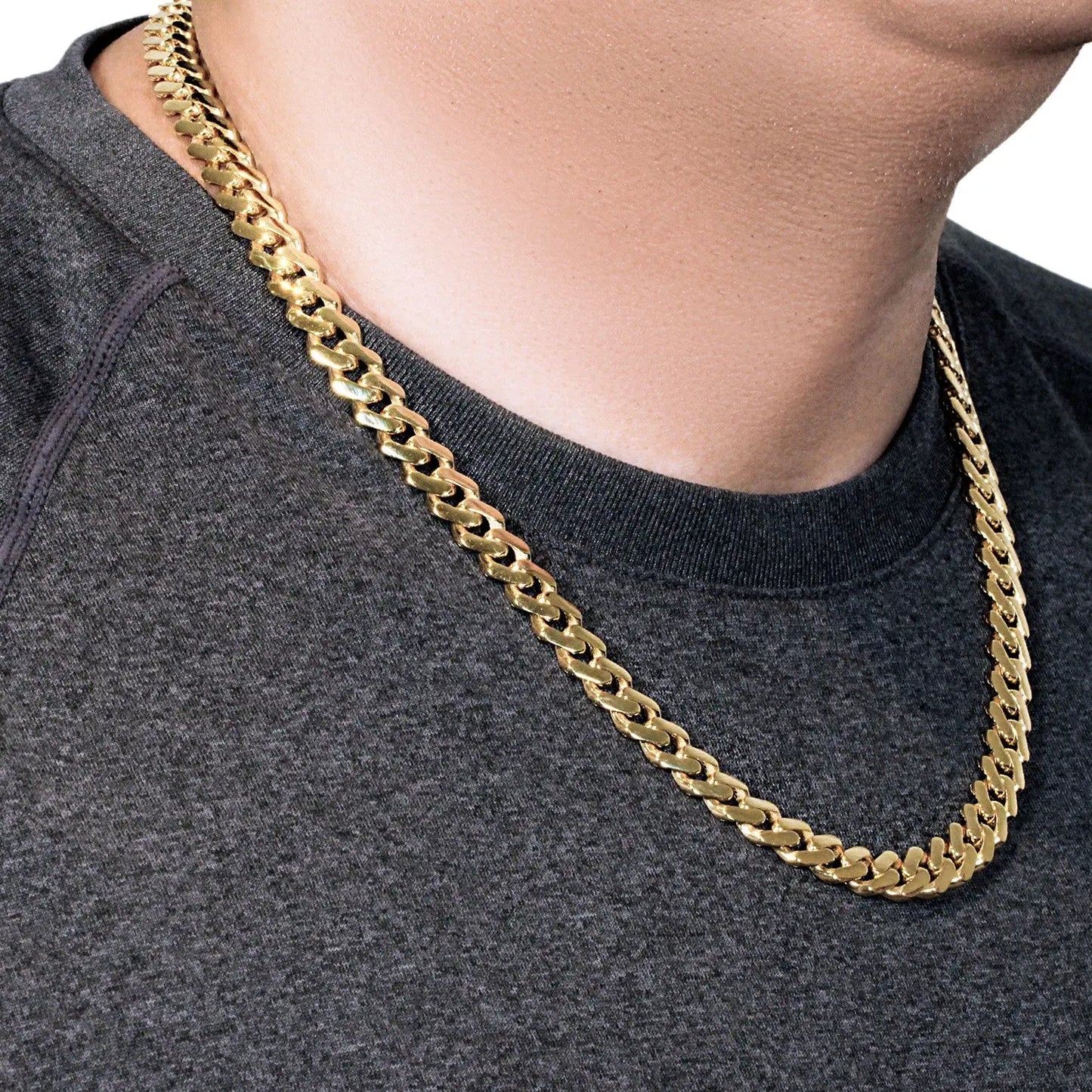 14k Yellow Gold 22 inch Polished Curb Chain Necklace RCJ Necklaces  CELESTIA LUXE JEWELLERS
