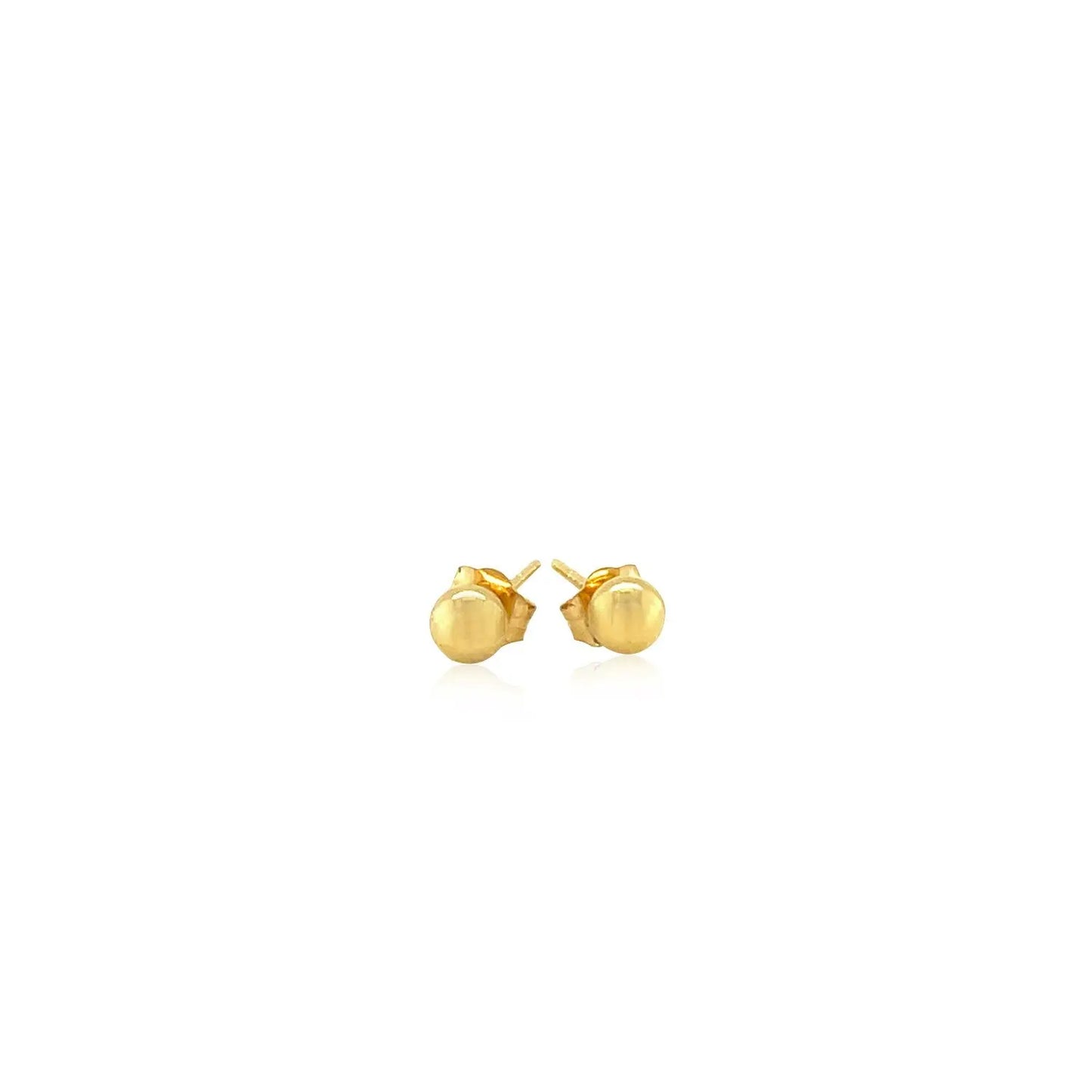 14k Yellow Gold Ball Style Stud Earrings (4mm) RCJ Earrings  CELESTIA LUXE JEWELLERS