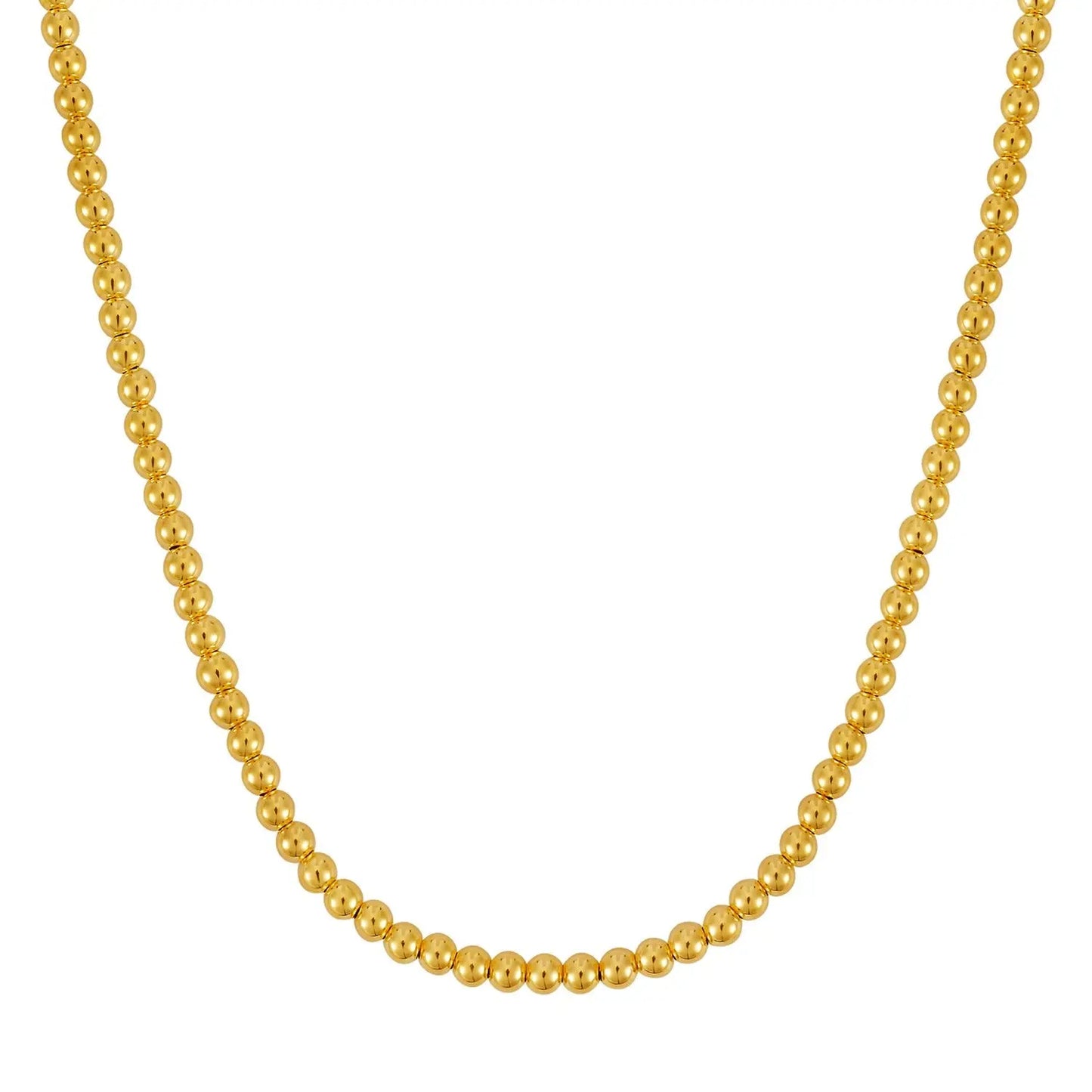 14k Yellow Gold Bead Chain Necklace(5mm) RCJ Necklaces  CELESTIA LUXE JEWELLERS