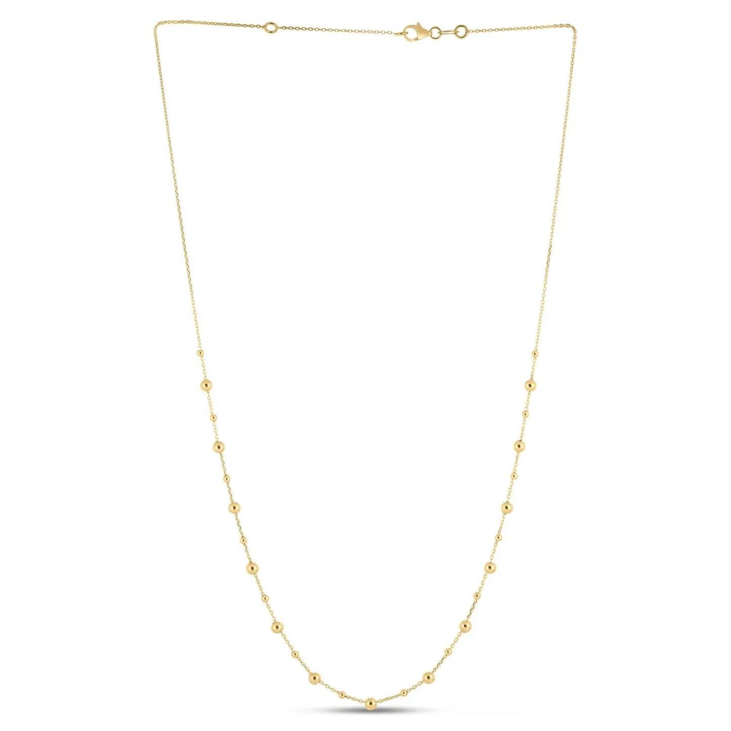 14k Yellow Gold Bead Necklace RCJ Necklaces  CELESTIA LUXE JEWELLERS