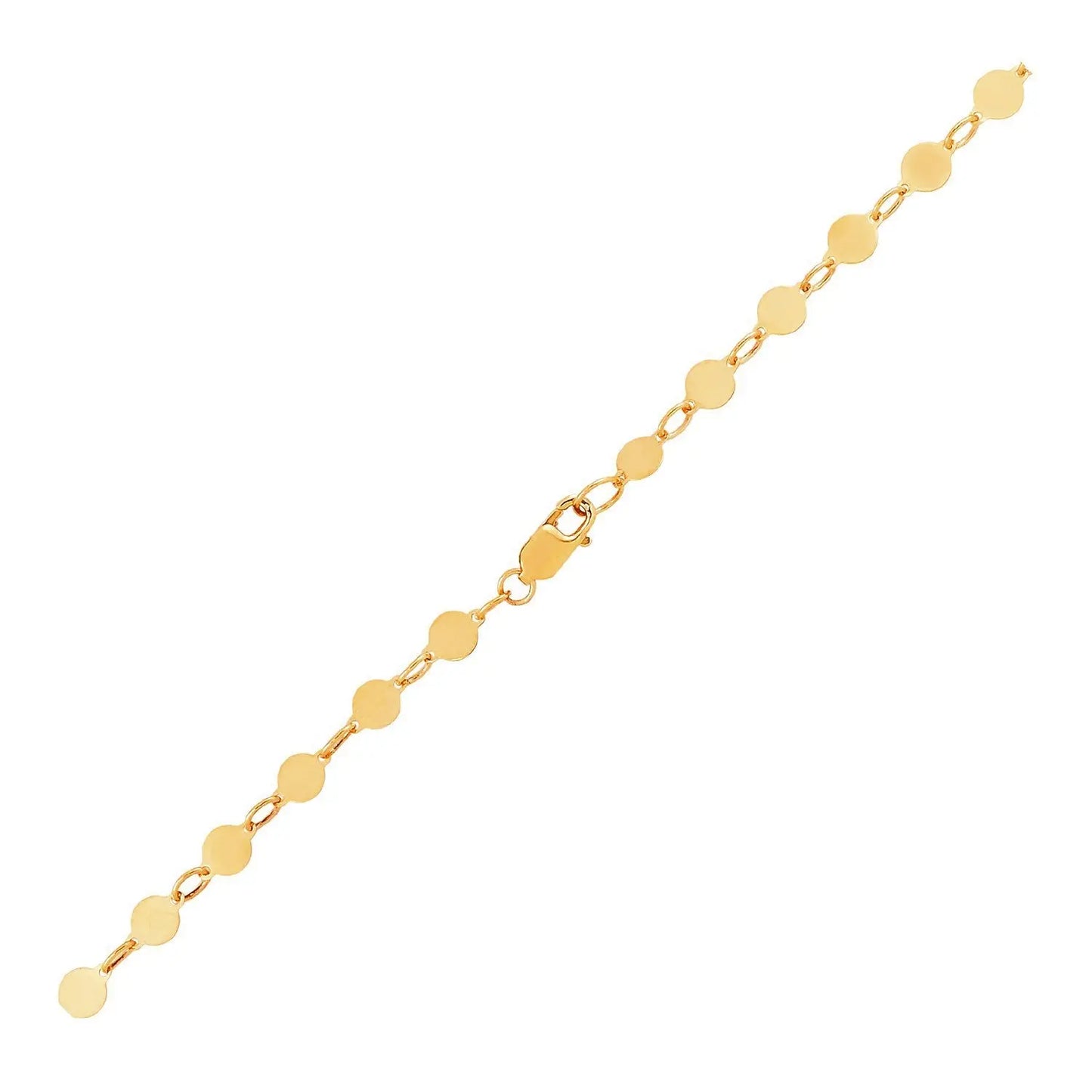 14k Yellow Gold Bracelet with Polished Circles (3.90 mm) RCJ Bracelets  CELESTIA LUXE JEWELLERS