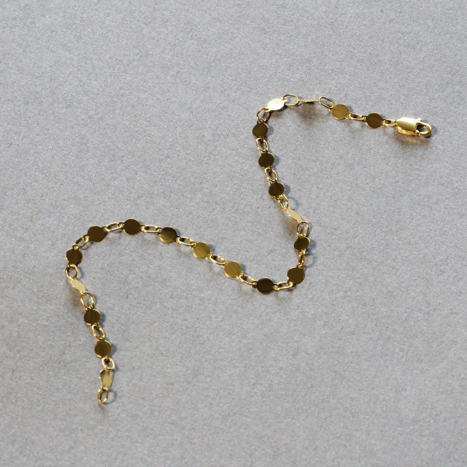 14k Yellow Gold Bracelet with Polished Circles (3.90 mm) RCJ Bracelets  CELESTIA LUXE JEWELLERS