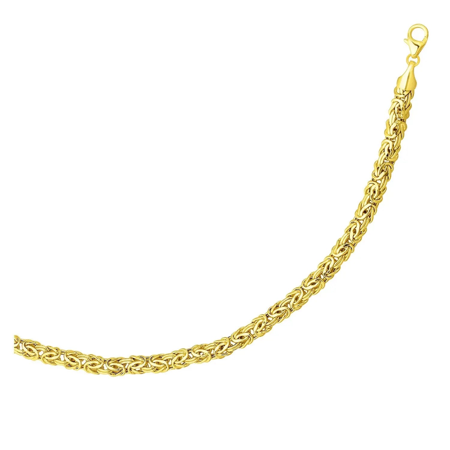 14k Yellow Gold Byzantine Link Shiny Bracelet (6.00 mm) RCJ Bracelets  CELESTIA LUXE JEWELLERS