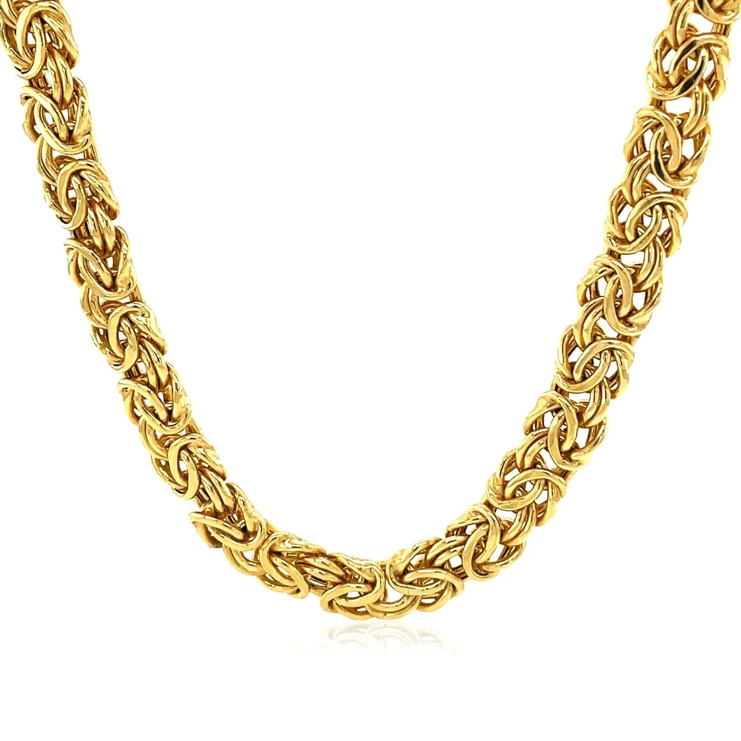 14k Yellow Gold Byzantine Motif Chain Necklace RCJ Necklaces  CELESTIA LUXE JEWELLERS