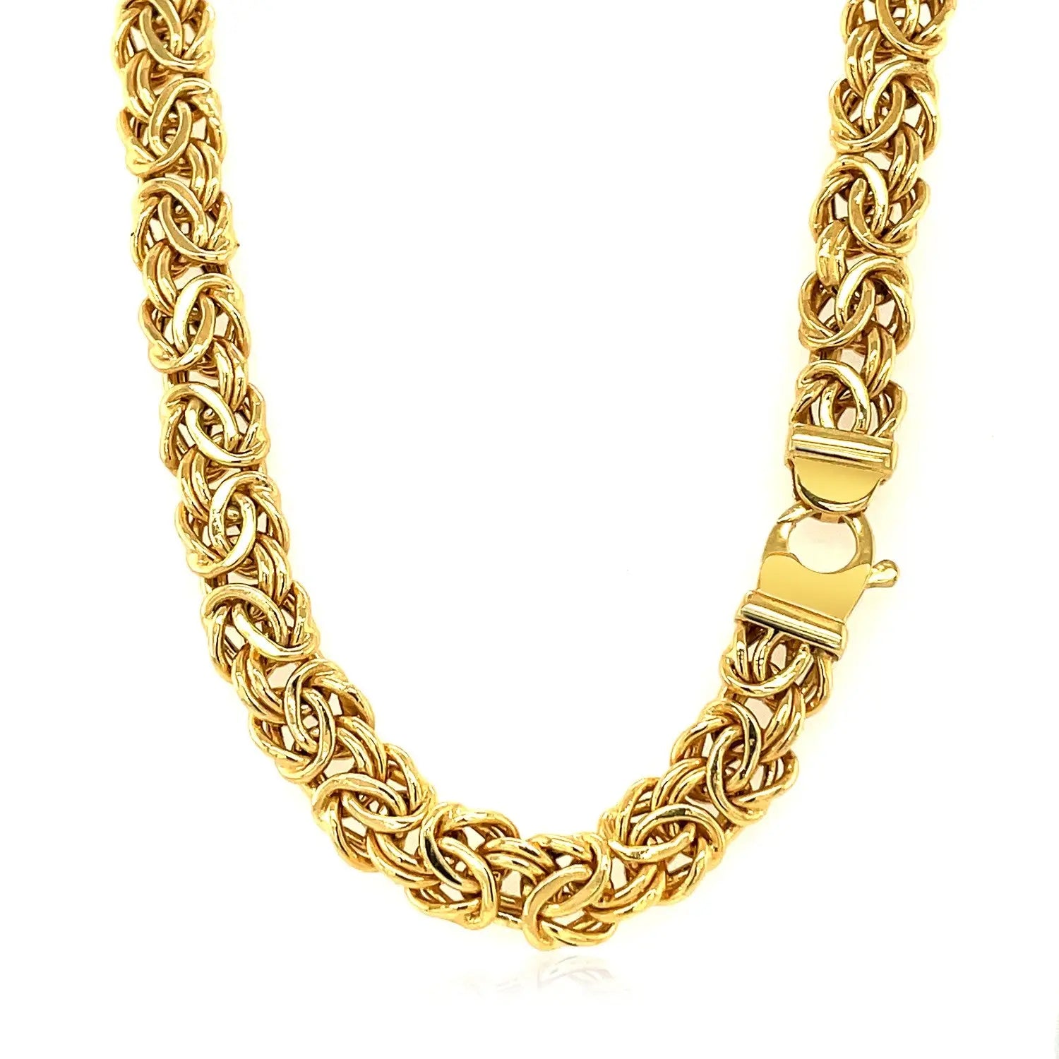 14k Yellow Gold Byzantine Motif Chain Necklace RCJ Necklaces  CELESTIA LUXE JEWELLERS
