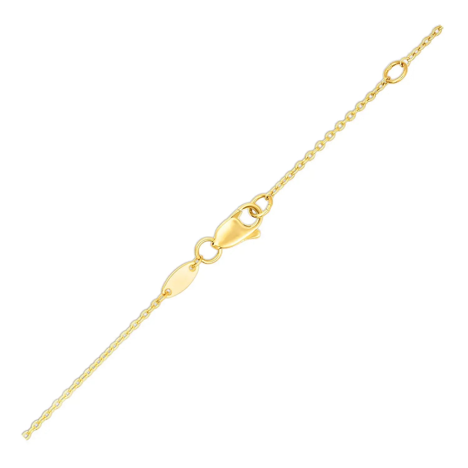 14k Yellow Gold Chain Necklace with Horizontal Arrow Pendant RCJ Necklaces  CELESTIA LUXE JEWELLERS