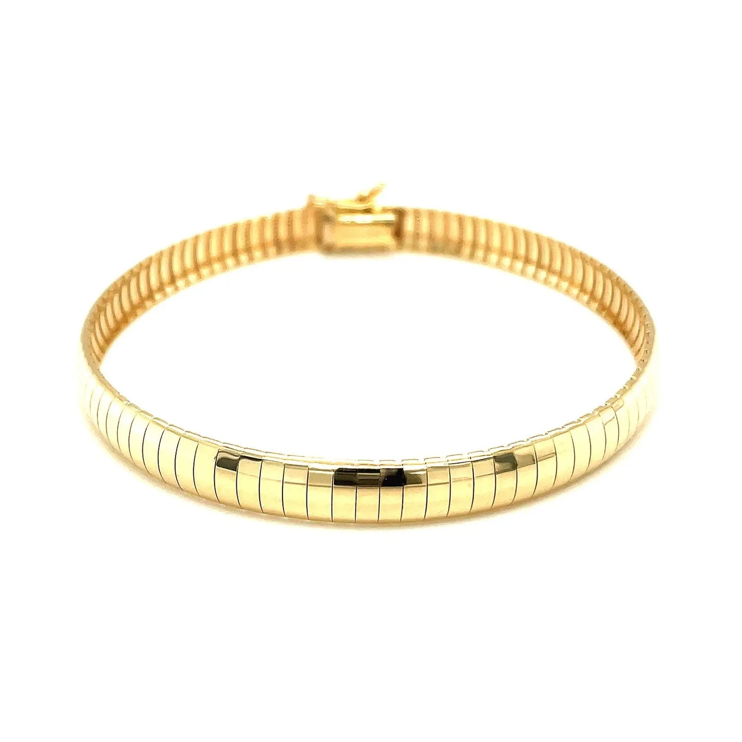 14k Yellow Gold Classic Omega Bracelet (6.00 mm) RCJ Bracelets  CELESTIA LUXE JEWELLERS