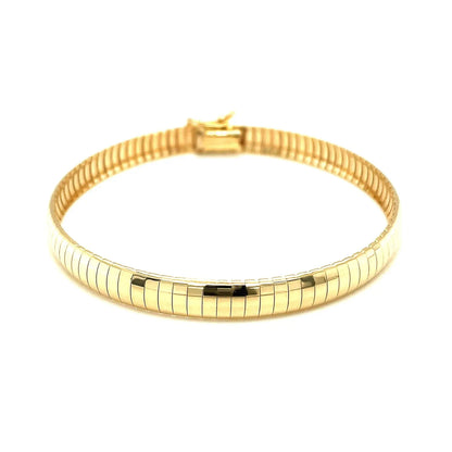 14k Yellow Gold Classic Omega Bracelet (6.00 mm) RCJ Bracelets  CELESTIA LUXE JEWELLERS