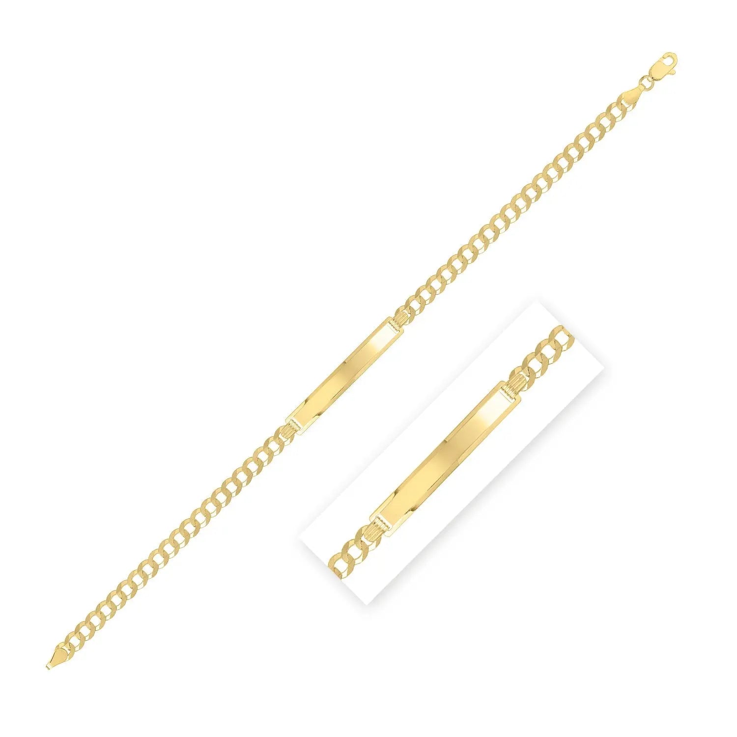 14k Yellow Gold Curb ID Bracelet (4.70 mm) RCJ Bracelets  CELESTIA LUXE JEWELLERS