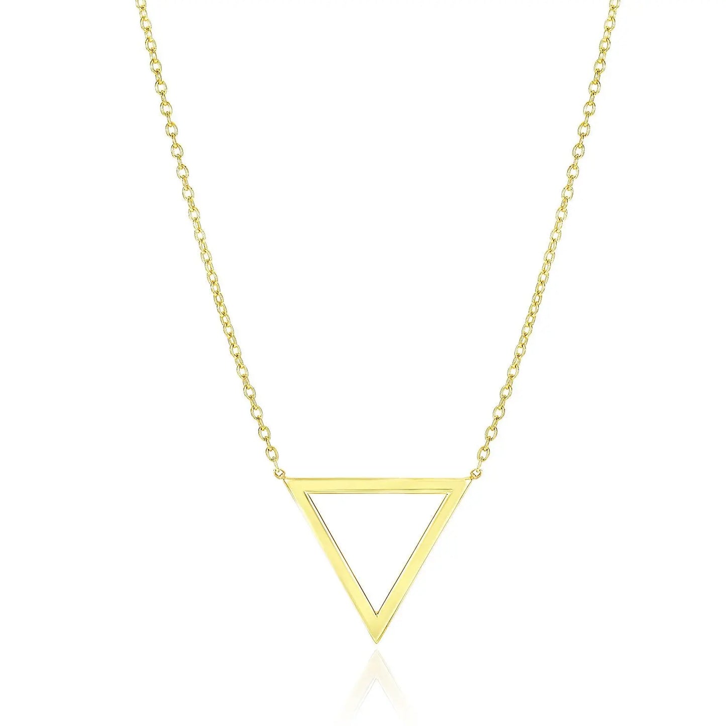 14k Yellow Gold Delta Symbol Chain Necklace RCJ Necklaces  CELESTIA LUXE JEWELLERS