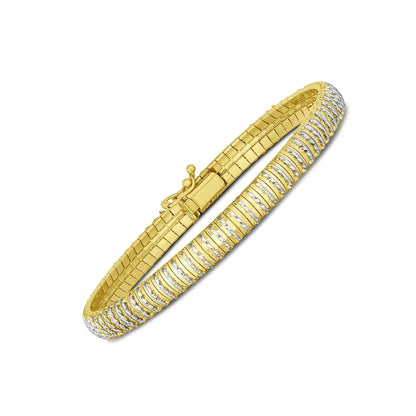 14k Yellow Gold Diamante Flex Bracelet (5.80 mm) RCJ Bracelets  CELESTIA LUXE JEWELLERS