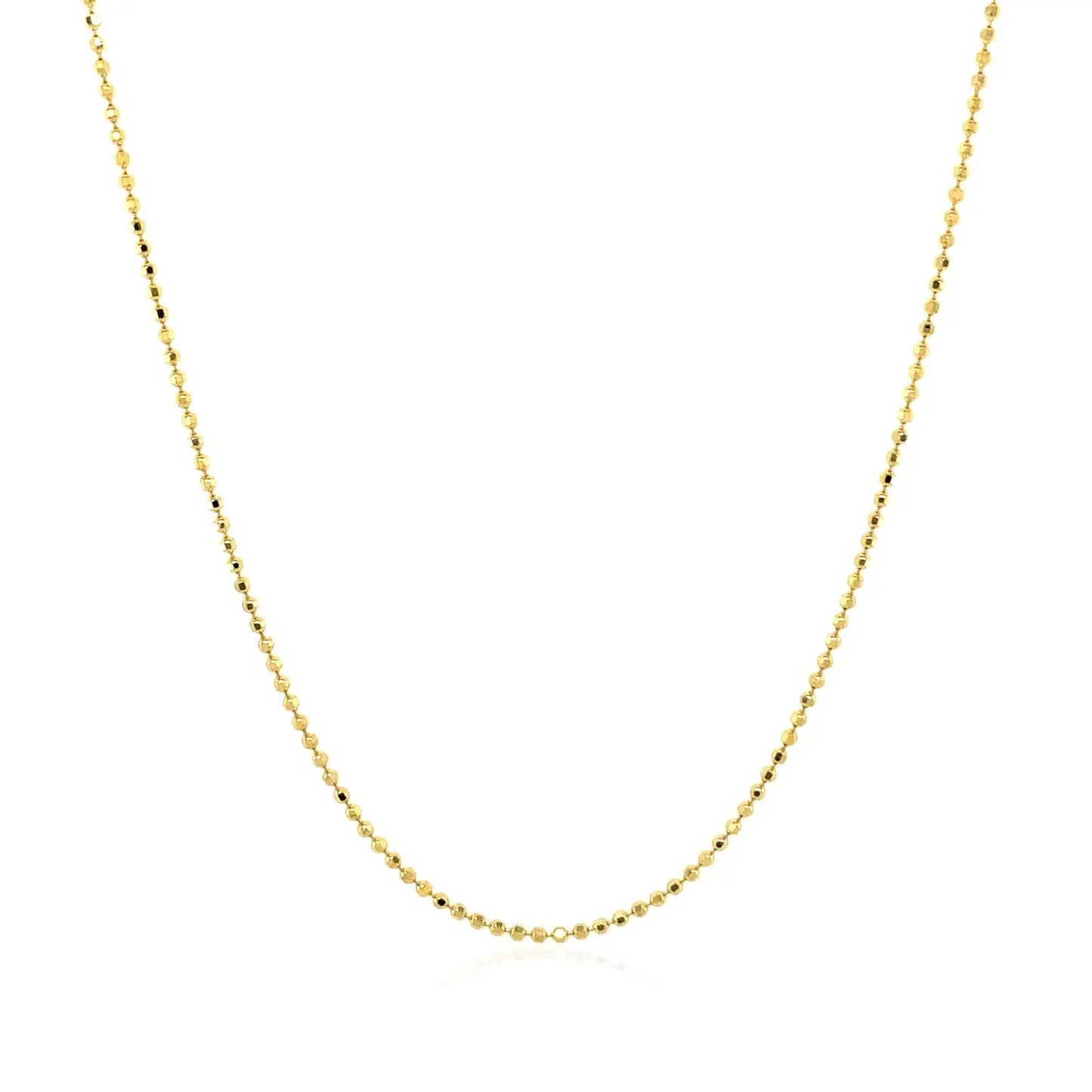 14k Yellow Gold Diamond Cut Bead Chain (0.90 mm) RCJ Chains  CELESTIA LUXE JEWELLERS