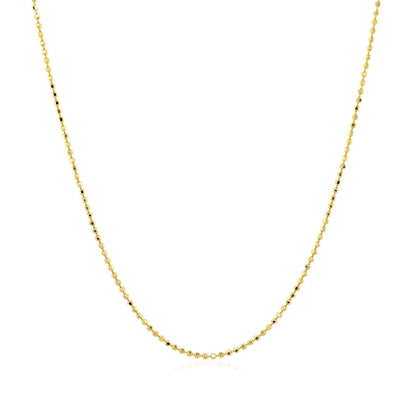 14k Yellow Gold Diamond Cut Bead Chain (0.90 mm) RCJ Chains  CELESTIA LUXE JEWELLERS