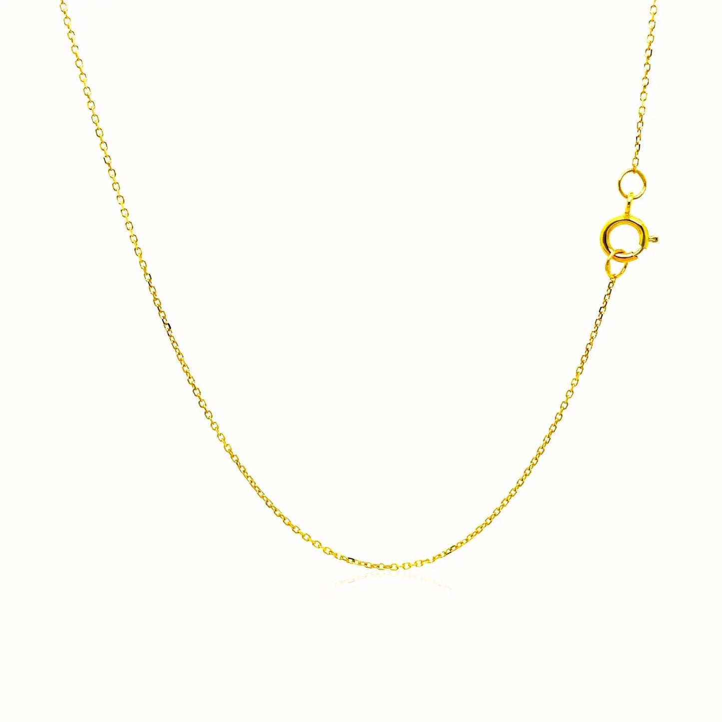 14k Yellow Gold Diamond Cut Cable Link Chain (0.68 mm) RCJ Chains  CELESTIA LUXE JEWELLERS