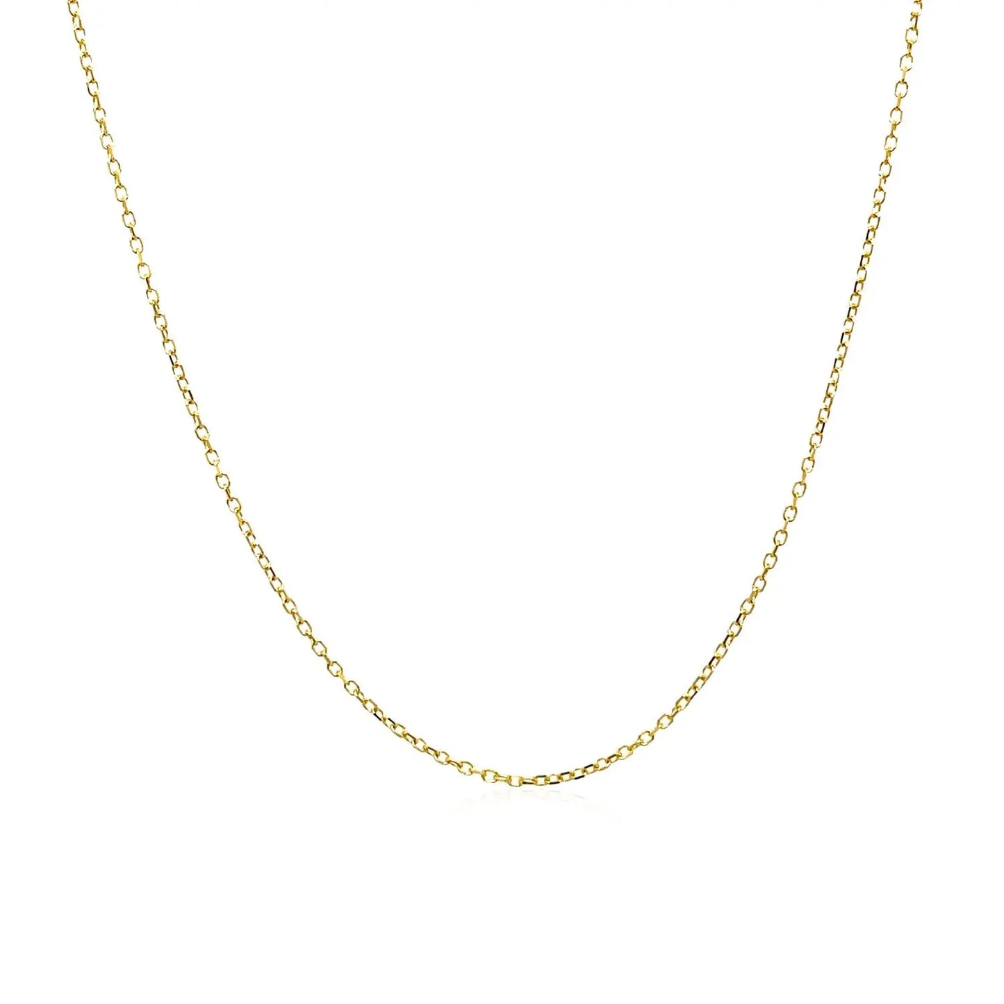 14k Yellow Gold Diamond Cut Cable Link Chain (0.87 mm) RCJ Chains  CELESTIA LUXE JEWELLERS