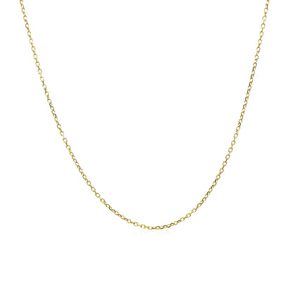 14k Yellow Gold Diamond Cut Cable Link Chain (0.87 mm) RCJ Chains  CELESTIA LUXE JEWELLERS