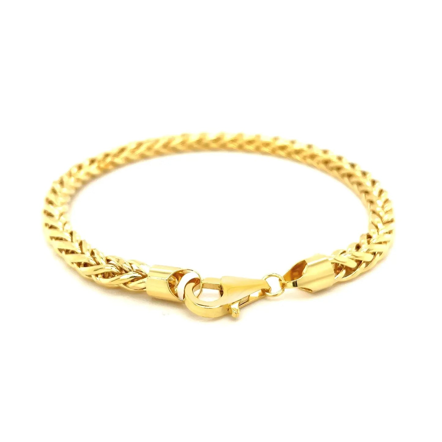 14k Yellow Gold Diamond Cut Round Franco Bracelet (5.30 mm) RCJ Bracelets  CELESTIA LUXE JEWELLERS
