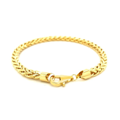 14k Yellow Gold Diamond Cut Round Franco Bracelet (5.30 mm) RCJ Bracelets  CELESTIA LUXE JEWELLERS
