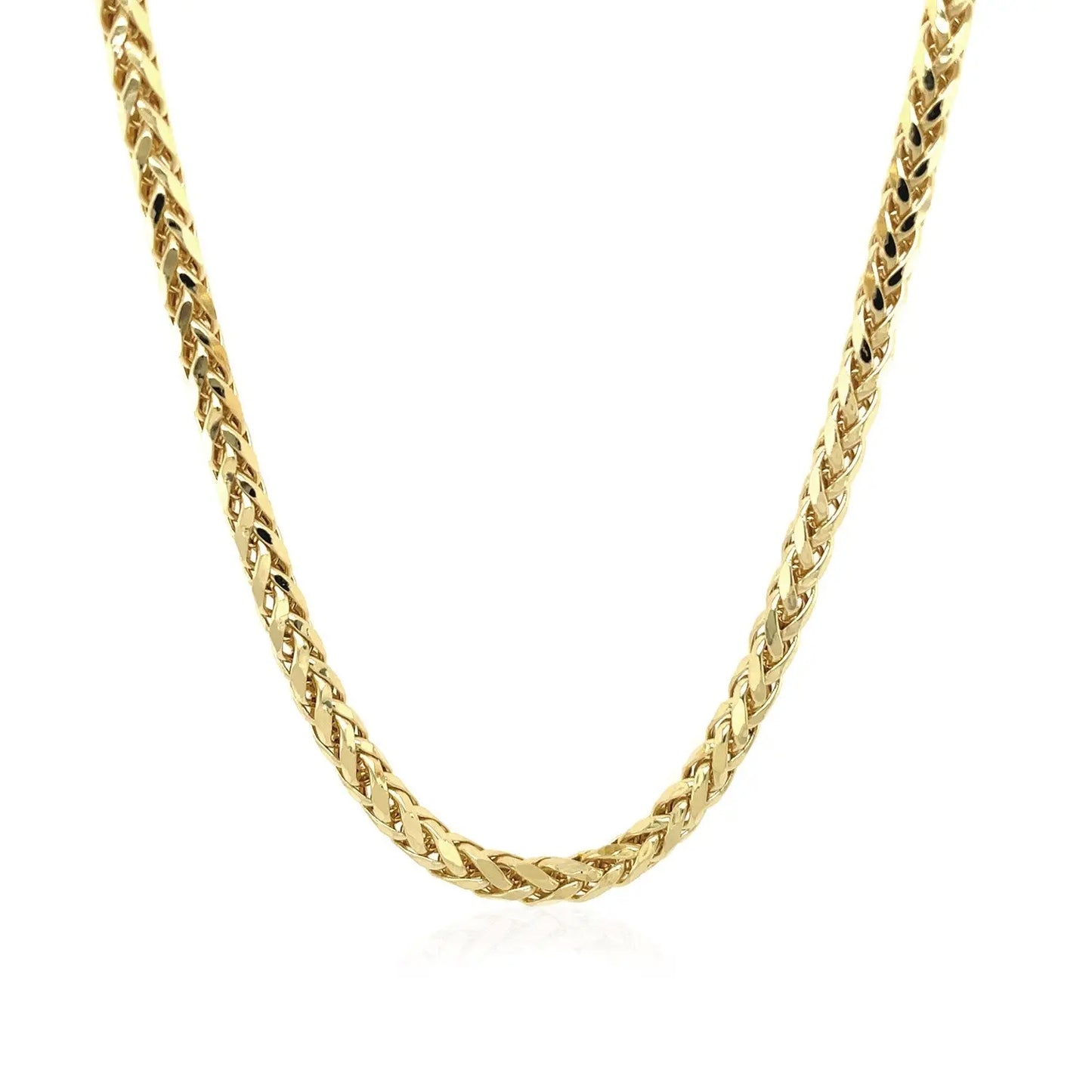 14k Yellow Gold Diamond Cut Round Franco Chain (3.20 mm) RCJ Chains  CELESTIA LUXE JEWELLERS