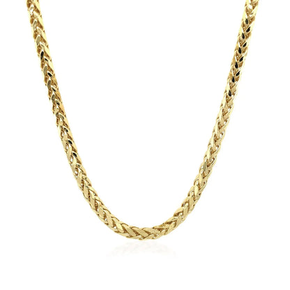 14k Yellow Gold Diamond Cut Round Franco Chain (3.20 mm) RCJ Chains  CELESTIA LUXE JEWELLERS