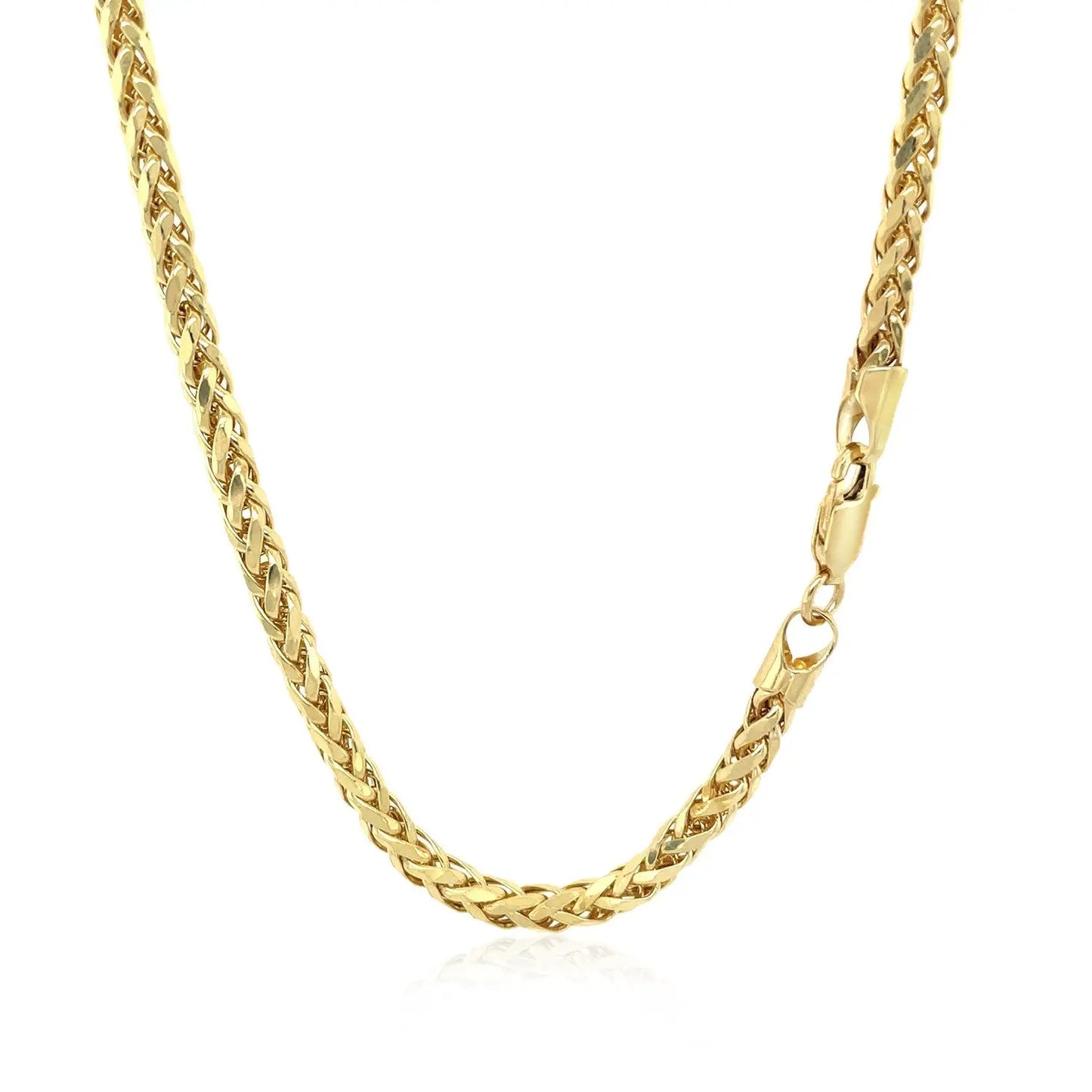 14k Yellow Gold Diamond Cut Round Franco Chain (3.20 mm) RCJ Chains  CELESTIA LUXE JEWELLERS