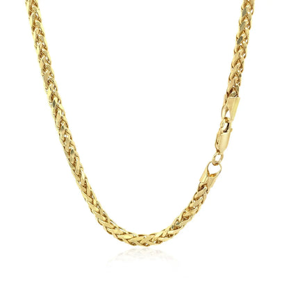 14k Yellow Gold Diamond Cut Round Franco Chain (3.20 mm) RCJ Chains  CELESTIA LUXE JEWELLERS