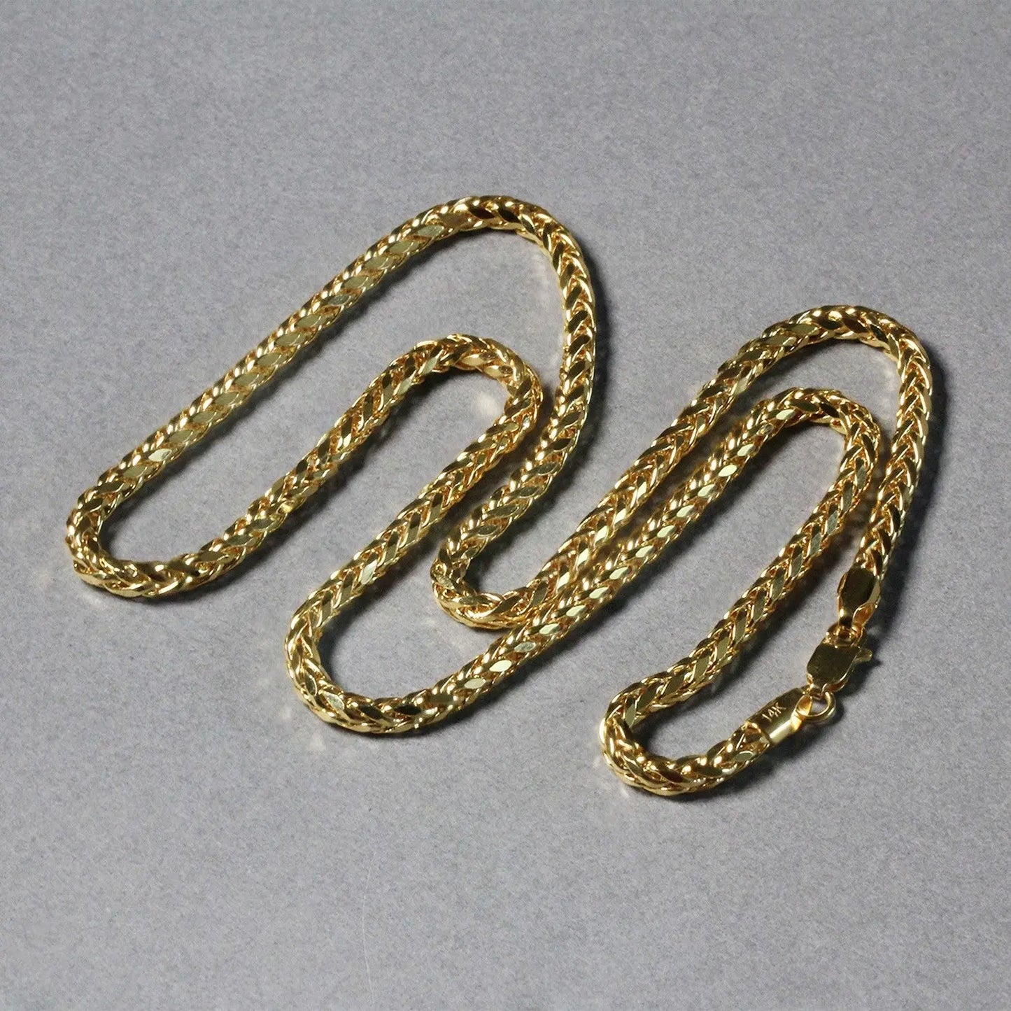 14k Yellow Gold Diamond Cut Round Franco Chain (3.20 mm) RCJ Chains  CELESTIA LUXE JEWELLERS
