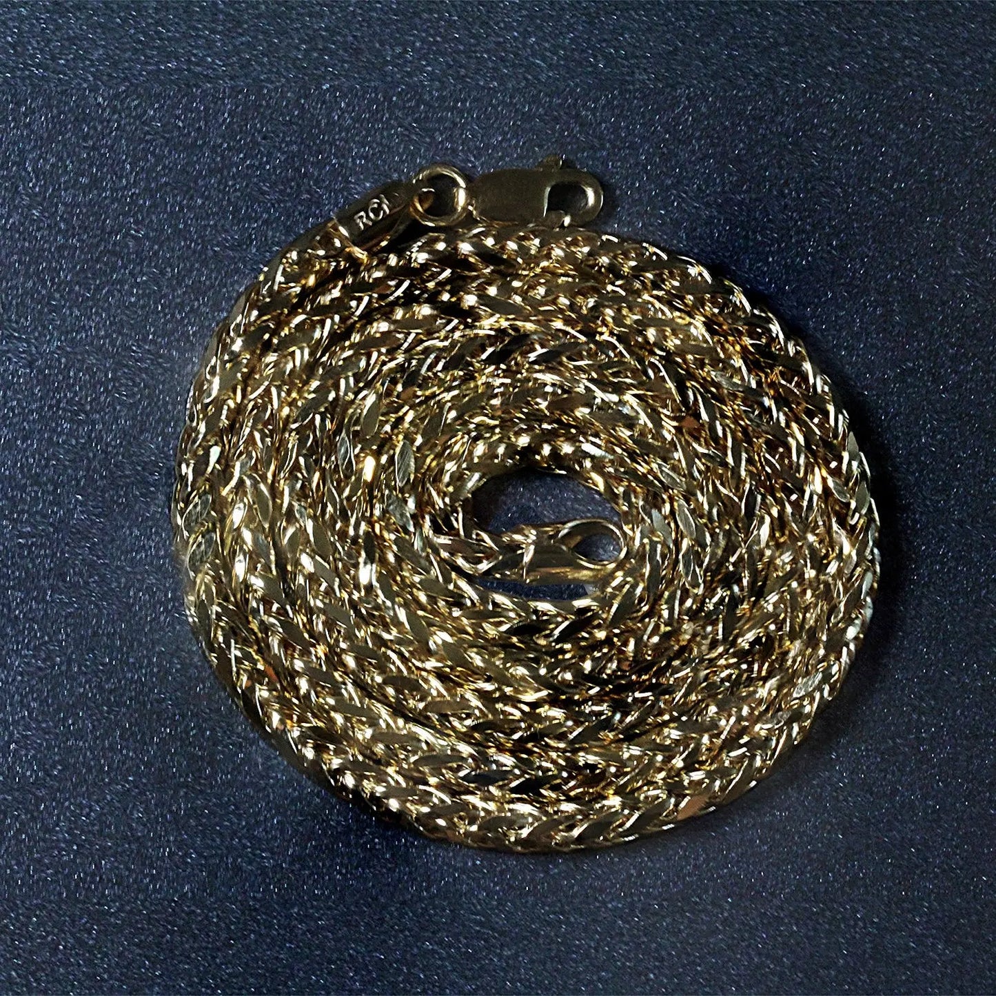 14k Yellow Gold Diamond Cut Round Franco Chain (3.20 mm) RCJ Chains  CELESTIA LUXE JEWELLERS