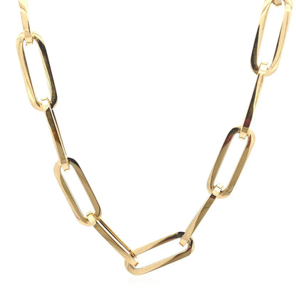 14k Yellow Gold Extra Wide Paperclip Chain Necklace RCJ Necklaces  CELESTIA LUXE JEWELLERS